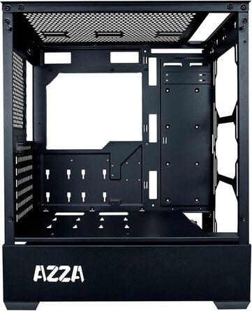 Комп'ютерний корпус AZZA Apollo 430B-DF2 чорний/сірий, загартоване скло, ATX Mid-Tower