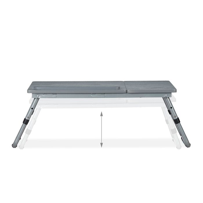 Relaxdays Регульований столик для ноутбука сірого кольору
