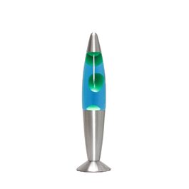 Лава-лампа Licht-Erlebnisse (36 см) синьо-зелена, ретро-нічник з лампою G9 25W та вимикачем на кабелі, подарунковий варіант