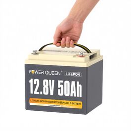 LiFePO4 акумулятор Power Queen 12V 100Ah літієва батарея для кемперів та будинків на колесах