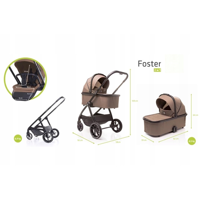 Дитячий візок 2в1 4BABY Foster Baby