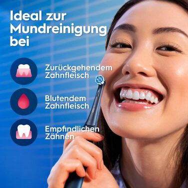 Електрична зубна щітка Oral-B iO Series 3, набір з 2 шт (Чорний та Рожевий), 2 додаткові насадки та футляр