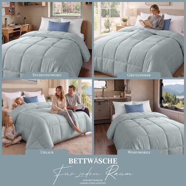 Літня ковдра Utopia Bedding 200x200 см, легка модель без чохла, світло-сіра