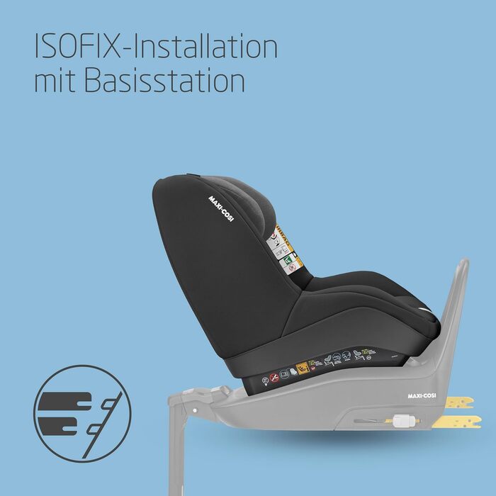 Дитяче автокрісло Maxi-Cosi Pearl Smart i-Size, для дітей 6 міс-4 роки, 9-18 кг, 67-105 см, встановлення вперед/назад, чорний