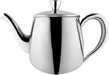 Чайник Café Olé PT-018 преміум, 18/10 нержавіюча сталь, 530 мл, полірований, зручна ручка, ідеальний носик, сріблястий