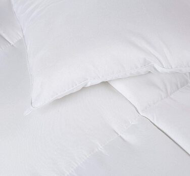 Ковдра постільна Utopia Bedding 200x200 см, стегане пухове покривало з наповнювачем з поліестеру 350 GSM (біле)