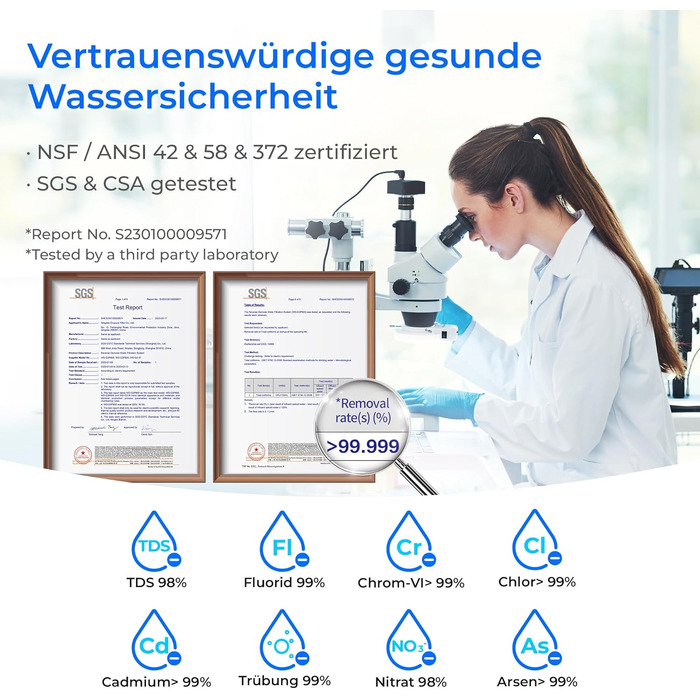 Система фільтрації води зворотного осмосу Waterdrop G2P600, 8000 літрів, очищення 2:1, без баку, пом'якшувач води RO під мийку