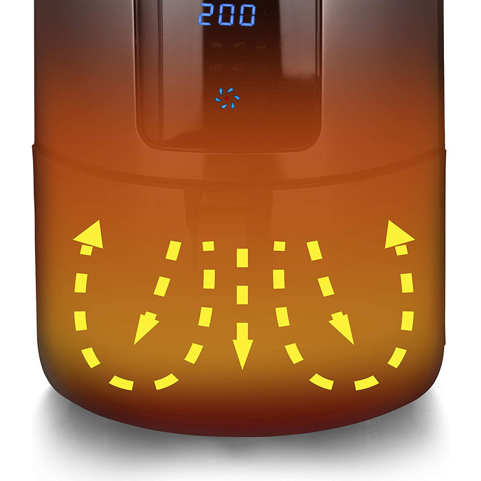 Аерофритюрниця Emerio XXL 13л Airfryer AF-121914: розумна мультипіч з ротисаром, кошиком та функцією сушіння, 1800 Вт, чорна