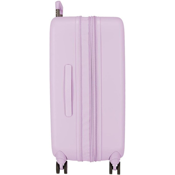 Кабінний чемодан Enso Annie Lila 40x55x20 см, жорсткий ABS, TSA-замок, 37 л, 2,74 кг, 4 подвійні колеса, ручна поклажа, розширюваний, бузковий
