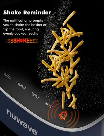 Аерофритюрниця Nuwave Brio Plus, 2.5 л, цифровий сенсорний дисплей, регулювання температури від 22.5°F до 450°F, темно-синя