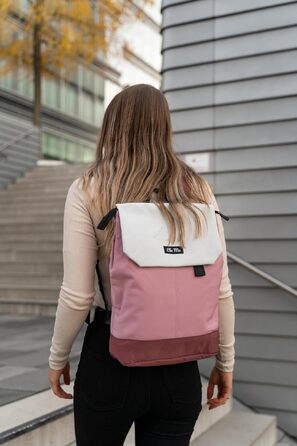 Жіночий рюкзак Ela Mo Daypack для ноутбука — протикрадіжний міський рюкзак для навчання, університету та бізнесу (Strawberry Cream)