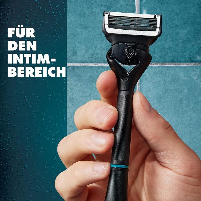 Змінні леза Gillette Intimate для чоловічого вологого гоління, 6 шт., з покращеною змащувальною смужкою, дерматологічно протестовані