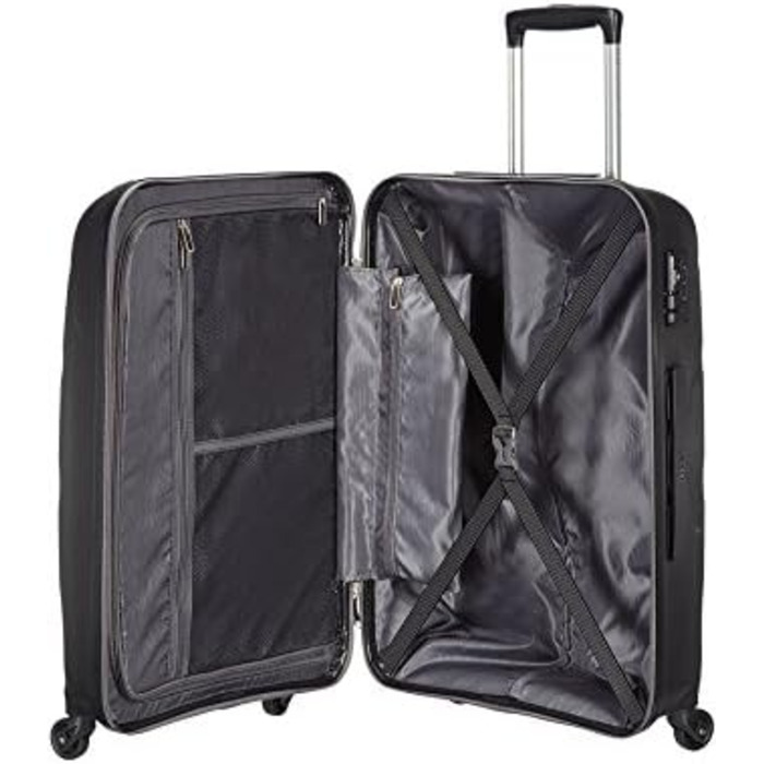 Валіза American Tourister Bon Air Spinner M 66 см, 57.5 л, чорна, ручна поклажа