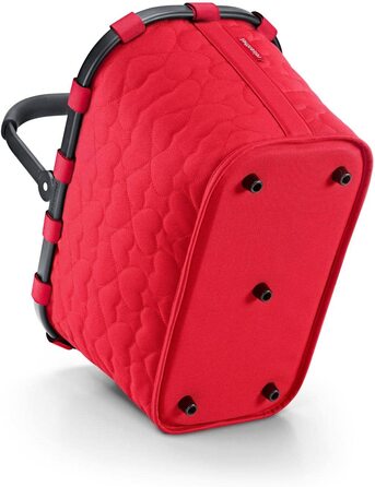 Кошик для покупок reisenthel carrybag Frame Hearts Red – міцний, місткий, з водовідштовхувальним покриттям, зручна ручка, внутрішня кишеня, червоний з принтом сердець