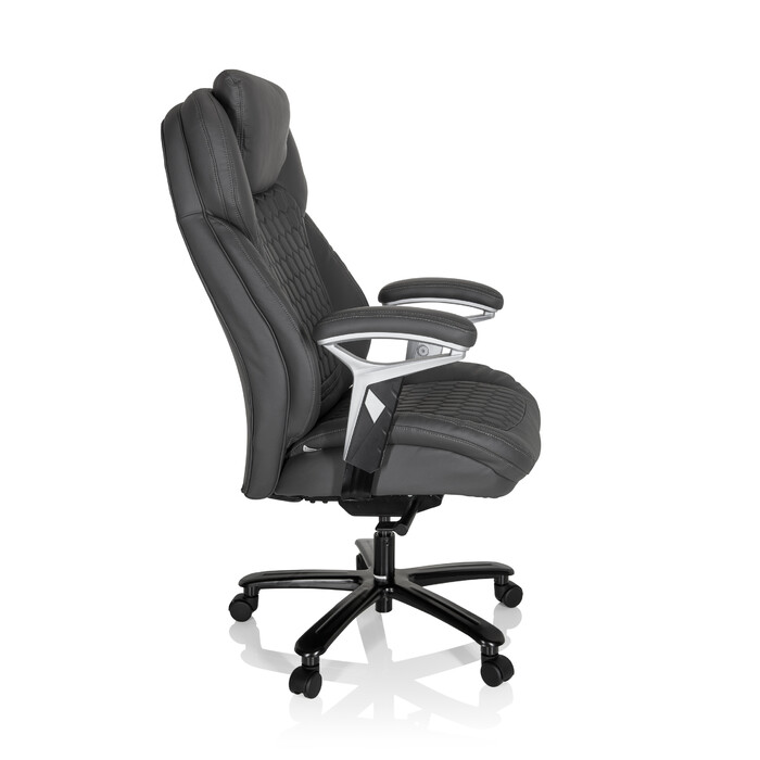 Крісло для керівника XXL PULLMANN штучна шкіра матова сіра hjh OFFICE