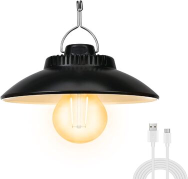 Перезаряджувальний кемпінговий ліхтар Yizhet Retro, LED 200 лм, IPX4, 2600 мА·год, водонепроникний, для кемпінгу, намету, аварійного освітлення, теплий білий