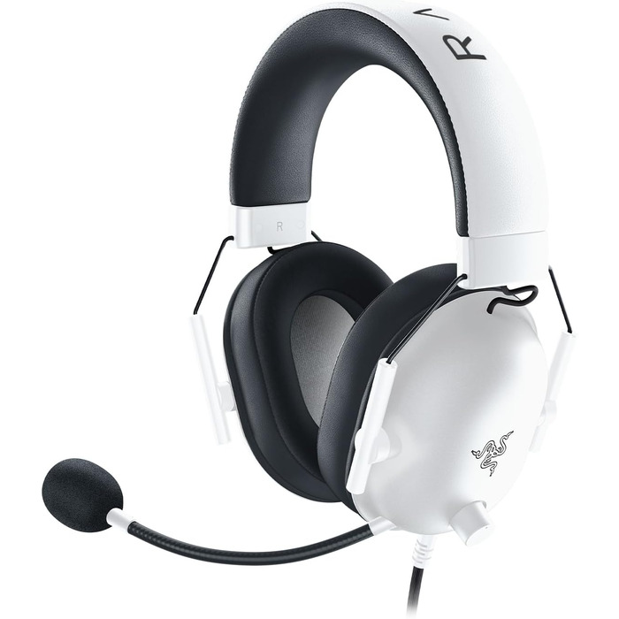 Ігрова гарнітура Razer BlackShark V2 X White — дротова навушники для кіберспорту, 7.1 Surround Sound, 50мм Triforce драйвери, мікрофон HyperClear Cardioid, білий колір