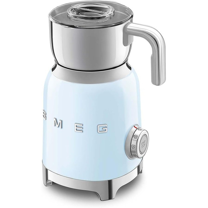 Молокозбивач SMEG MFF11PBEU 50's Style, пастельно-блакитний/чорний