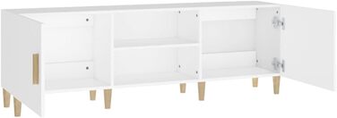 TV тумба vidaXL 150x30x50 см біла, деревостружкова плита, меблі для вітальні, телевізійний стіл, тумба під телевізор