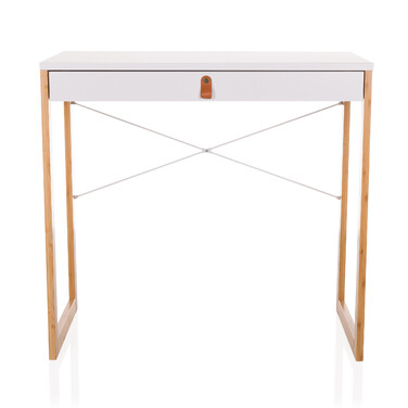 Письмовий стіл TAROLO II (80x42x75 см), 1 шухляда, білий — hjh LIVING