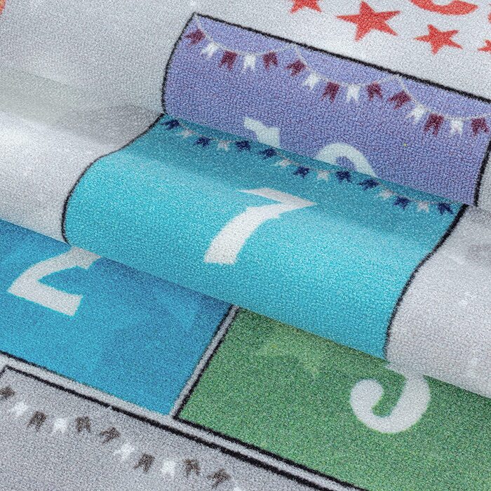 Килим HomebyHome для дітей, 100x150 см, сірий, небо, короткий ворс, для хлопчиків і дівчаток, м'який, антиалергенний, праний, для дитячої, ігрової кімнати, 100x150 см, сірий