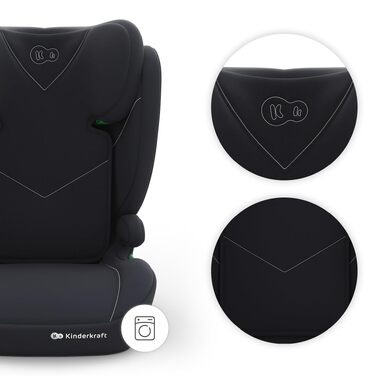 Дитяче автокрісло Kinderkraft I-SPARK 2 PRO (100-150 см), 2в1, стандарт i-Size, чорне