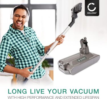 Акумулятор CELLONIC для пилососа Dyson V7 (V7 Motorhead, Animal, Trigger, Total Clean, Motorhead Pro, SV11), 2500 мА·год