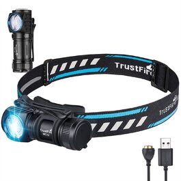 Ліхтар налобний TrustFire MC12, LED, 1000 люмен, магнітний, акумуляторний, IPX8, водонепроникний, для кемпінгу та бігу, чорний