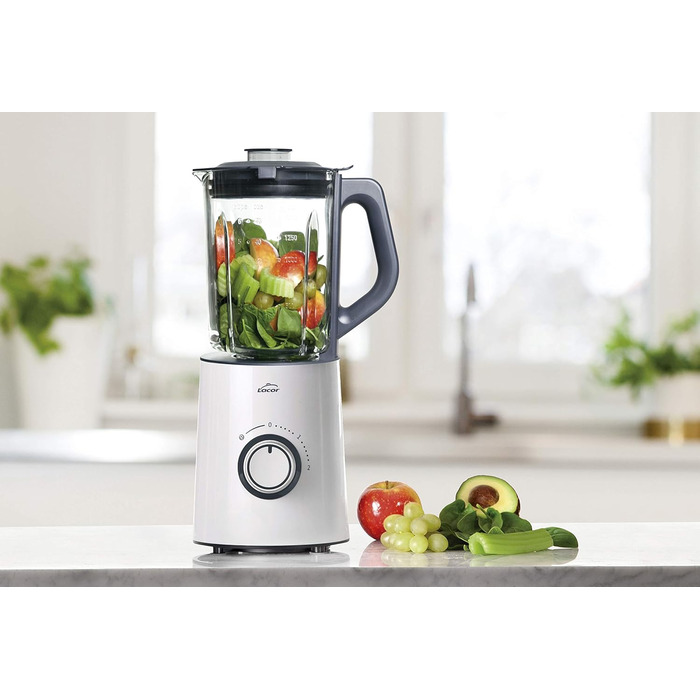 Електричний міксер Lacor 700 Вт, 1,5 л, білий, BPA-free, нержавіюча сталь