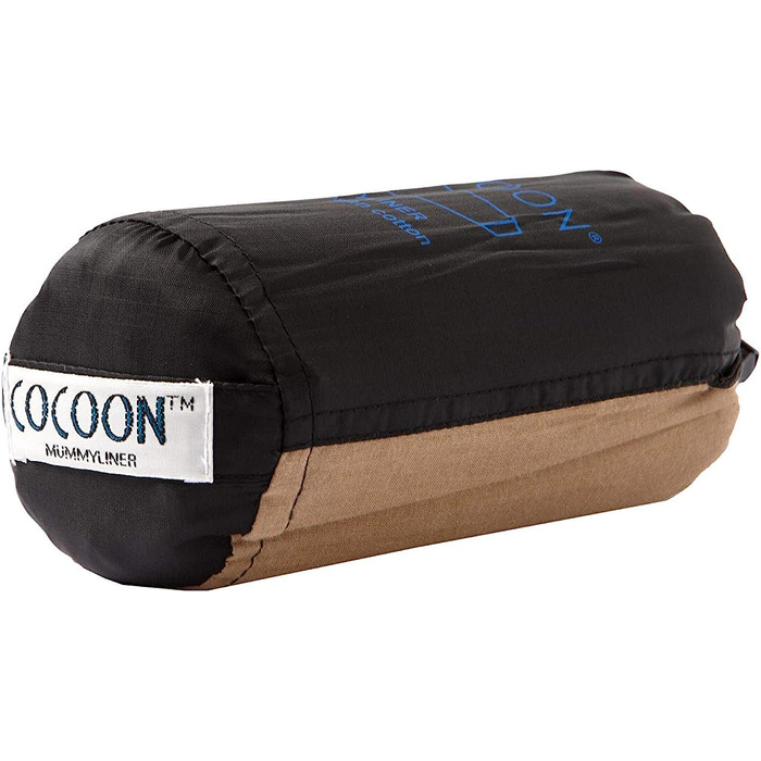 Кокон-вкладиш Cocoon MummyLiner із єгипетської бавовни Tuareg, хакі, 241х89/56 см