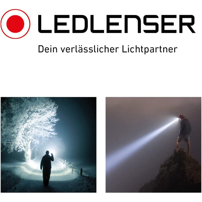 Налобний ліхтар Ledlenser H8R, 600 люмен, акумуляторний, до 120 годин, червоне підсвічування, LED, з зарядкою, у коробці