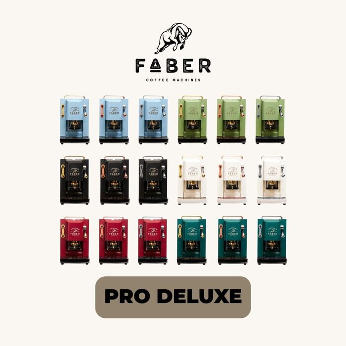 Кавова машина FABER Pro Deluxe для ESE-подушечок 44 мм, хром, латунний прес