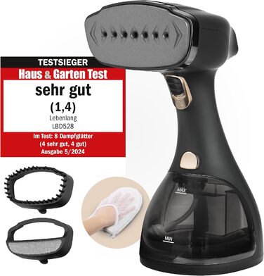 Пароочисник LEBENLANG Steamer - 1500W, 300ml, з рукавичкою та насадками | Професійний відпарювач для одягу, білизна та текстиль | Відпарювач для одягу, білизни та текстилю
