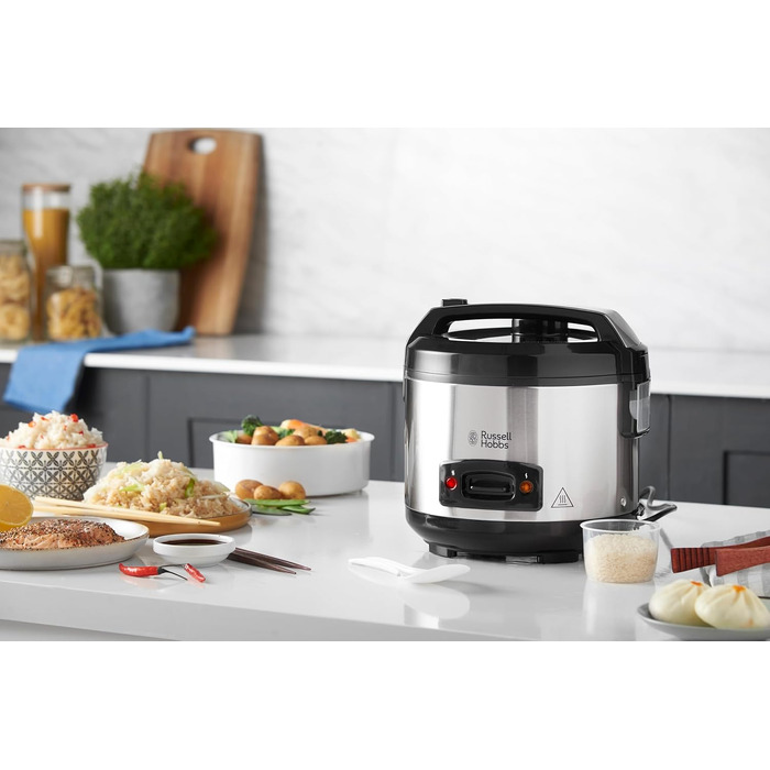 Рисоварка Russell Hobbs 27080-56 з функцією приготування на парі, 1.2л, чаша з антипригарним покриттям, нержавіюча сталь