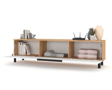 Підлогова ТВ-тумба Комод у вітальню з ручкою SIMPLY Craft Білий матовий