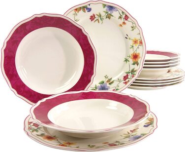 Набір порцелянових тарілок Creatable, 12 шт, червоні