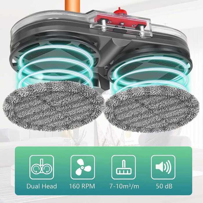 Електрична насадка для вологого прибирання Jajadeal для пилососа Dyson V12 Detect Slim, комплект з 12 мопами та знімним резервуаром для води