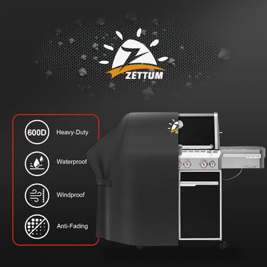 Водонепроникний захисний чохол для газового гриля Zettum (170x68x119 см) для Weber Summit 400 Series (420, 470) та Genesis S-325s, E-325s, Heavy Duty PU