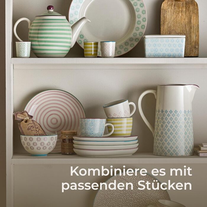 Керамічний глечик Bloomingville Patrizia синій, кам'яна кераміка, 1.5 л, 13.5 × 22.5 см, підходить для посудомийки