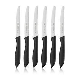 Набір ножів для хліба та сніданків WMF Classic Line, 6 предметів, 23 см, сталь зі спеціальним загартуванням, серійна заточка, чорні пластикові ручки