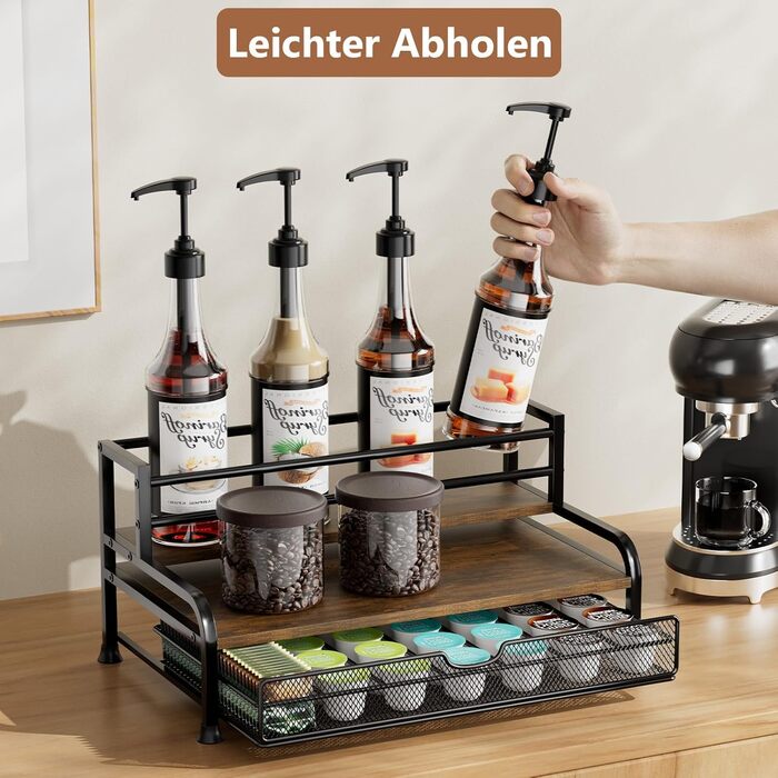 Сумка для капсул кави: органайзер для Dolce Gusto, Nespresso, Cafissimo з шухлядою на 35 капсул, чорний