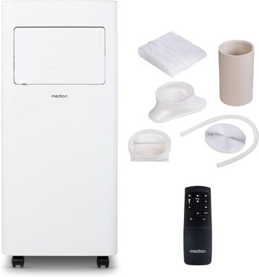 Мобільний кондиціонер MEDION P702, 3-в-1, 7 000 BTU, до 25 м², з відведенням повітря, додатком та голосовим керуванням