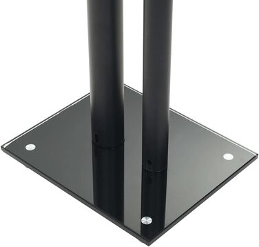 vidaXL 2 шт. підставки для колонок, подвійні скляні стійки, чорні, 30x25x61 см
