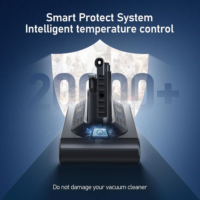 Акумулятор Keenstone V8 8000mAh для пилососа Dyson SV10 V8 Absolute, Animal, Motorhead – з фільтрами