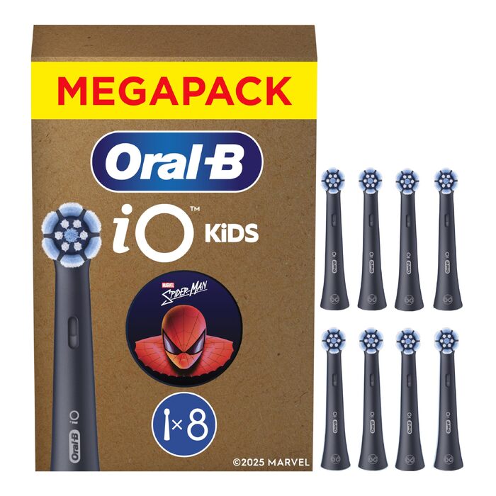 Смінні насадки для електричної зубної щітки Oral-B iO Ultimative Reinigung для дітей, Spiderman, чорний колір, 8 шт.