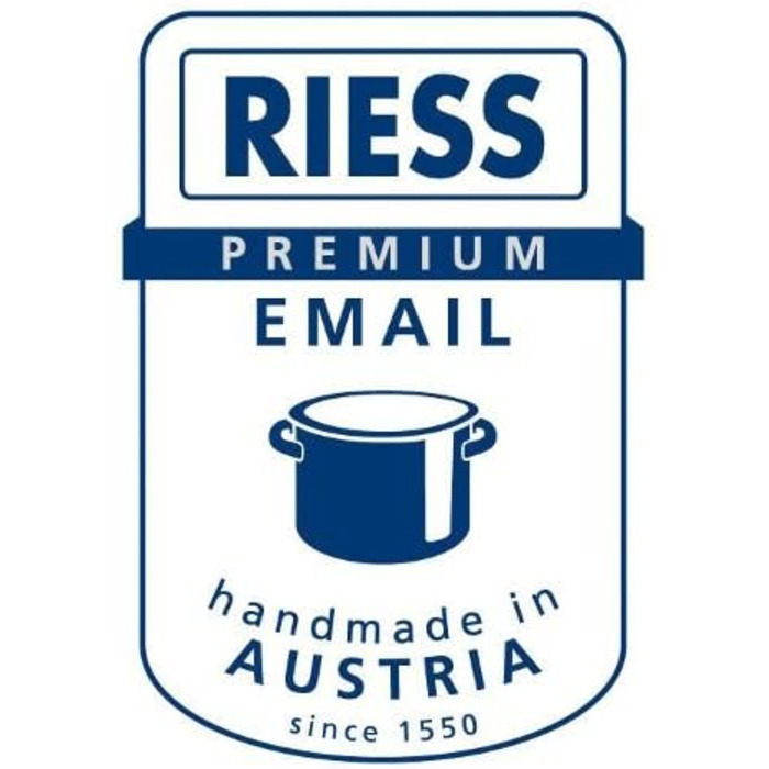 Каструля емальована Riess Nouvelle Corall з кришкою, 6 л, 24 см, для індукції, помаранчева