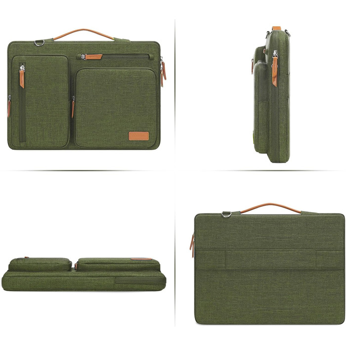Чохол для ноутбука MOSISO 360° на 16 дюймів для MacBook Pro M1 M2 M3 M4 M5, Lenovo, HP, оливковий