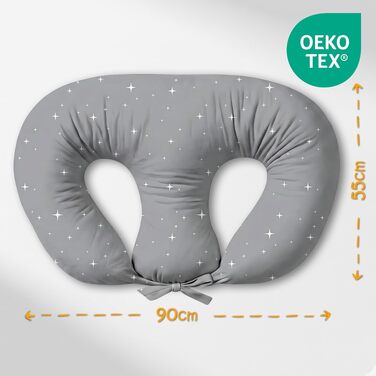 Подушка для годування Stillkissen XXL для двійні 90x50 см, Oeko-Tex (Галактика) - подушка для вагітних та немовлят