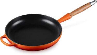 Сковорода Le Creuset Signature з чавуну з дерев'яним ручками, 24 см, кольору 'Огненний Рубін'