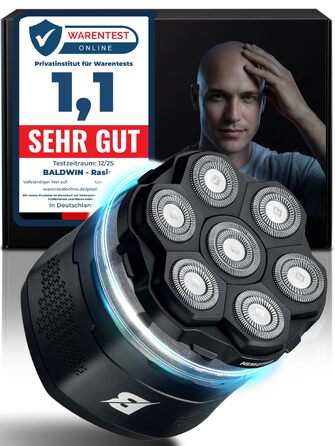 Машинка для гоління голови BALDWIN 7D з магнітною голівкою для сухого та вологого гоління